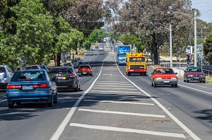 Image of a painted median strip