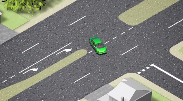 Show video; When you can safely perform a u turn