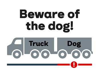 Beware of the Dog. Truck Dog