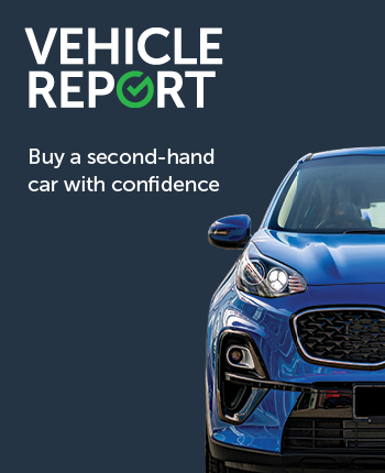 Image of a car with the Vehicle Report logo in the top left corner